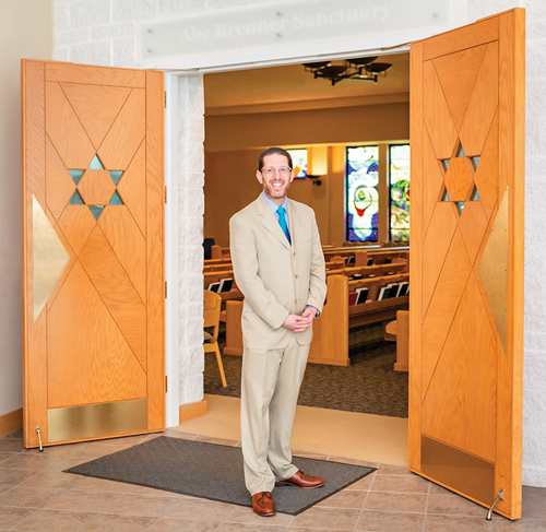 Rabbi in doorway