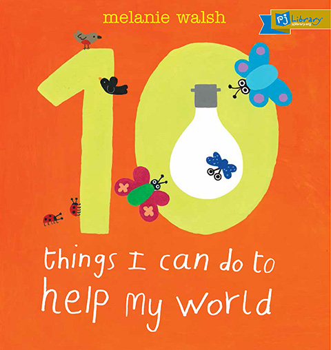 A colorful image of the number 10 with a lightbulb, birds, and butterflies adorning it.
