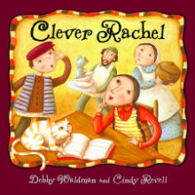 Clever Rachel book cover - An animated looking family gathers and converses.