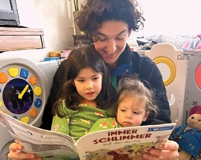 Mother with two children