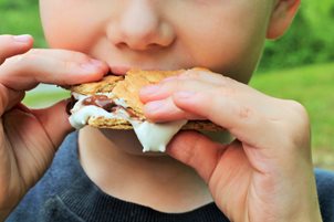 Child Eating S'more