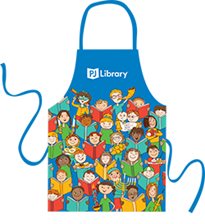 A photo of a PJ library apron