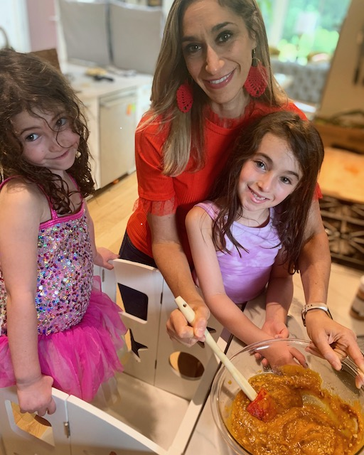 Sarah Aroeste and her daughters preparing this recipe together