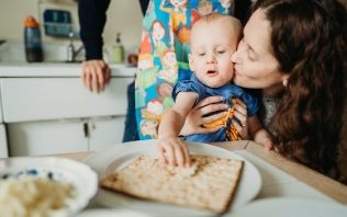 A family preparing for Hanukkah together