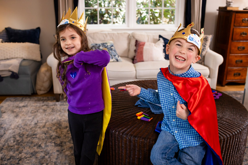 Kids in costume for Purim