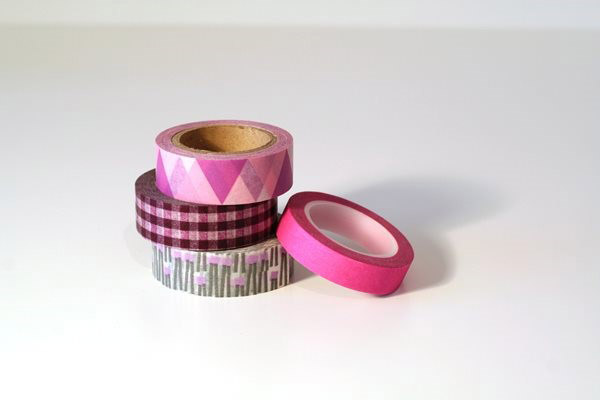 Washi tape with pink designs
