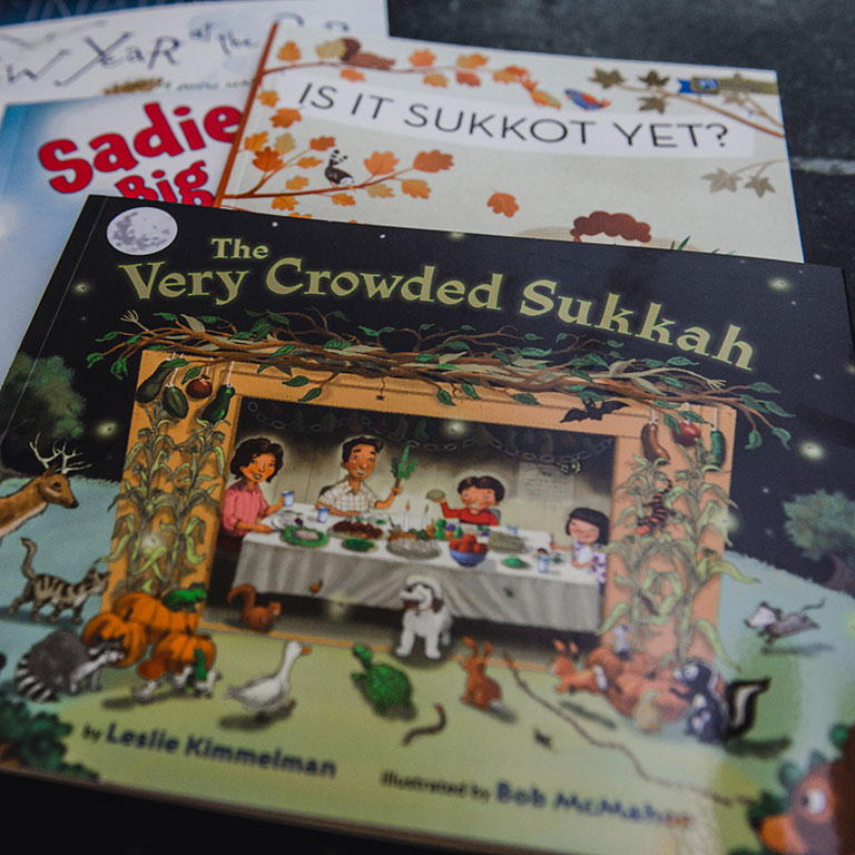 A collection of PJ Library books about Sukkot