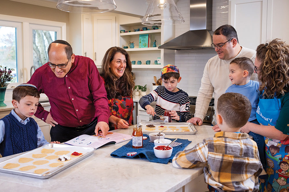 A family gathered around a table enjoying a Get Together